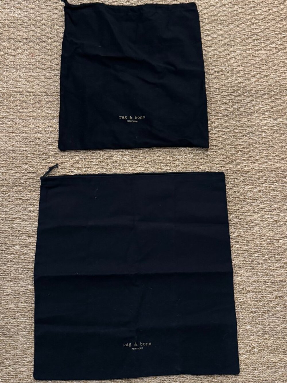 NEVER USED rag & bone cotton drawstring dustbags